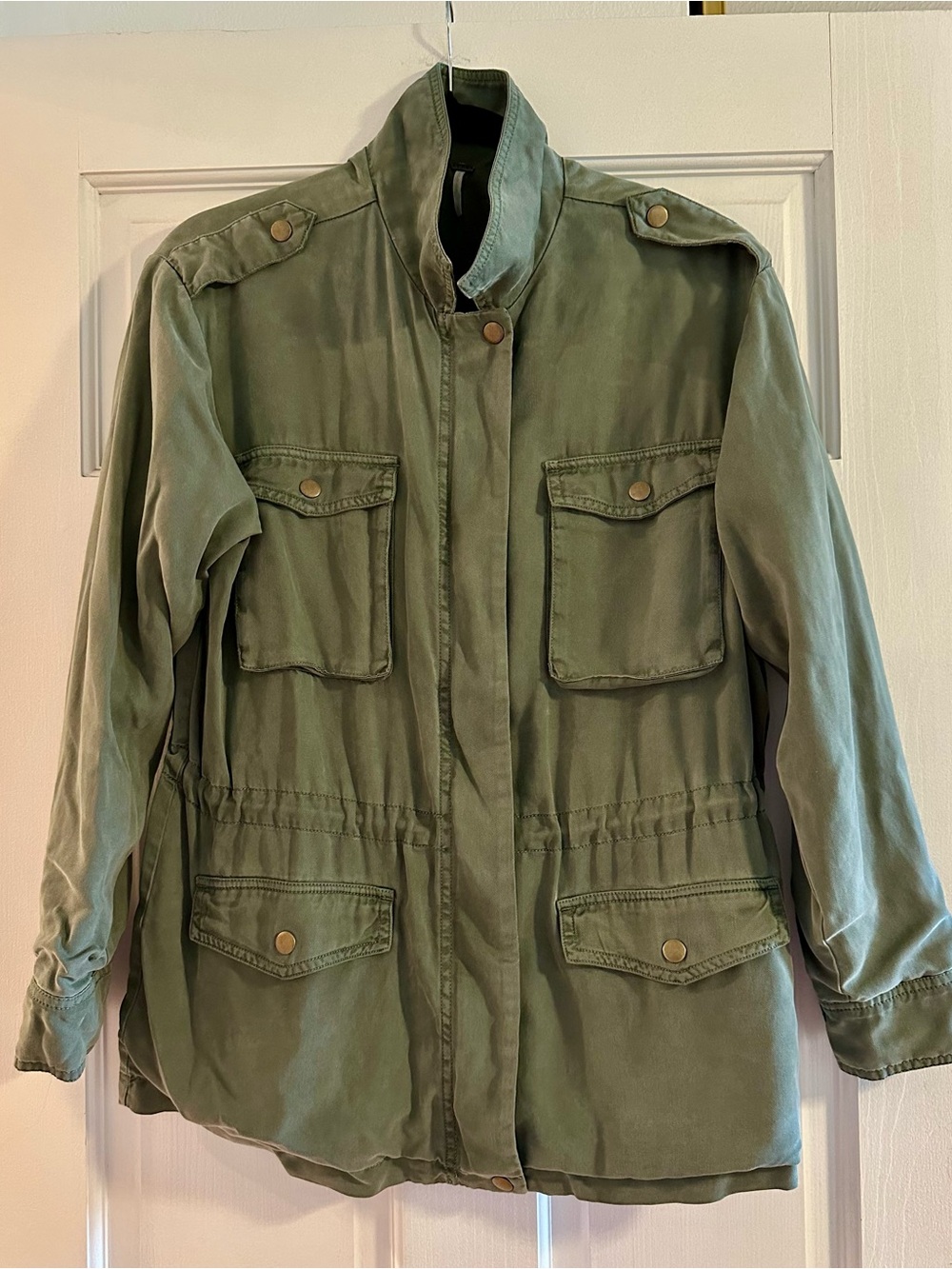 YFB Amelia Field Jacket Military Style Olive Green Size Small